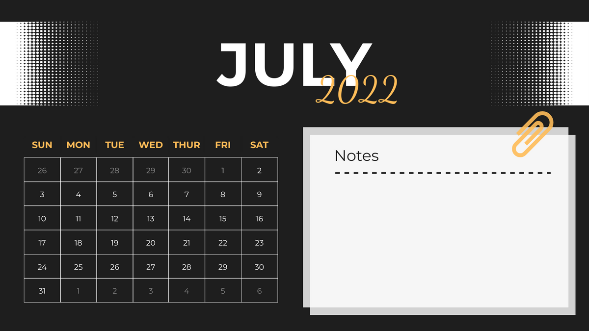 Calendar template: Stylish Calendar 2022 (Created by Visual Paradigm Online's Calendar maker)