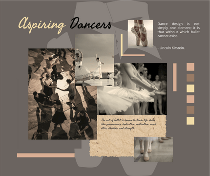 Facebook Posts template: Ballet Collage Facebook Post (Created by Visual Paradigm Online's Facebook Posts maker)