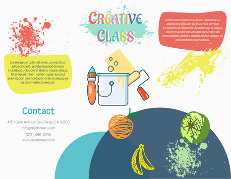 Brochure template: Creative Course Brochure (Created by Visual Paradigm Online's Brochure maker)