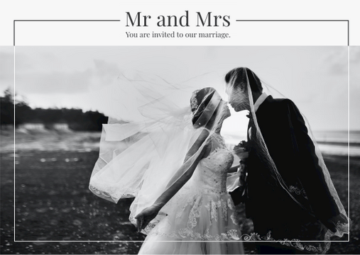 Postcard template: Mr And Mrs Postcard (Created by Visual Paradigm Online's Postcard maker)
