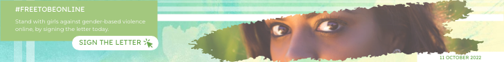 Banner Ad template: Support Girl Child Online Campaign Banner Ad (Created by Visual Paradigm Online's Banner Ad maker)