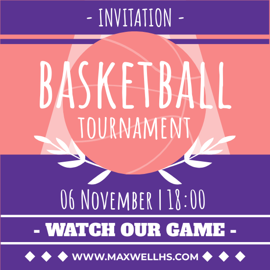 Invitation template: Modern Basketball Team Invitation (Created by InfoART's Invitation maker)