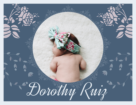 嬰兒照相簿 template: Elegant Floral Baby Photo Book (Created by InfoART's 嬰兒照相簿 marker)