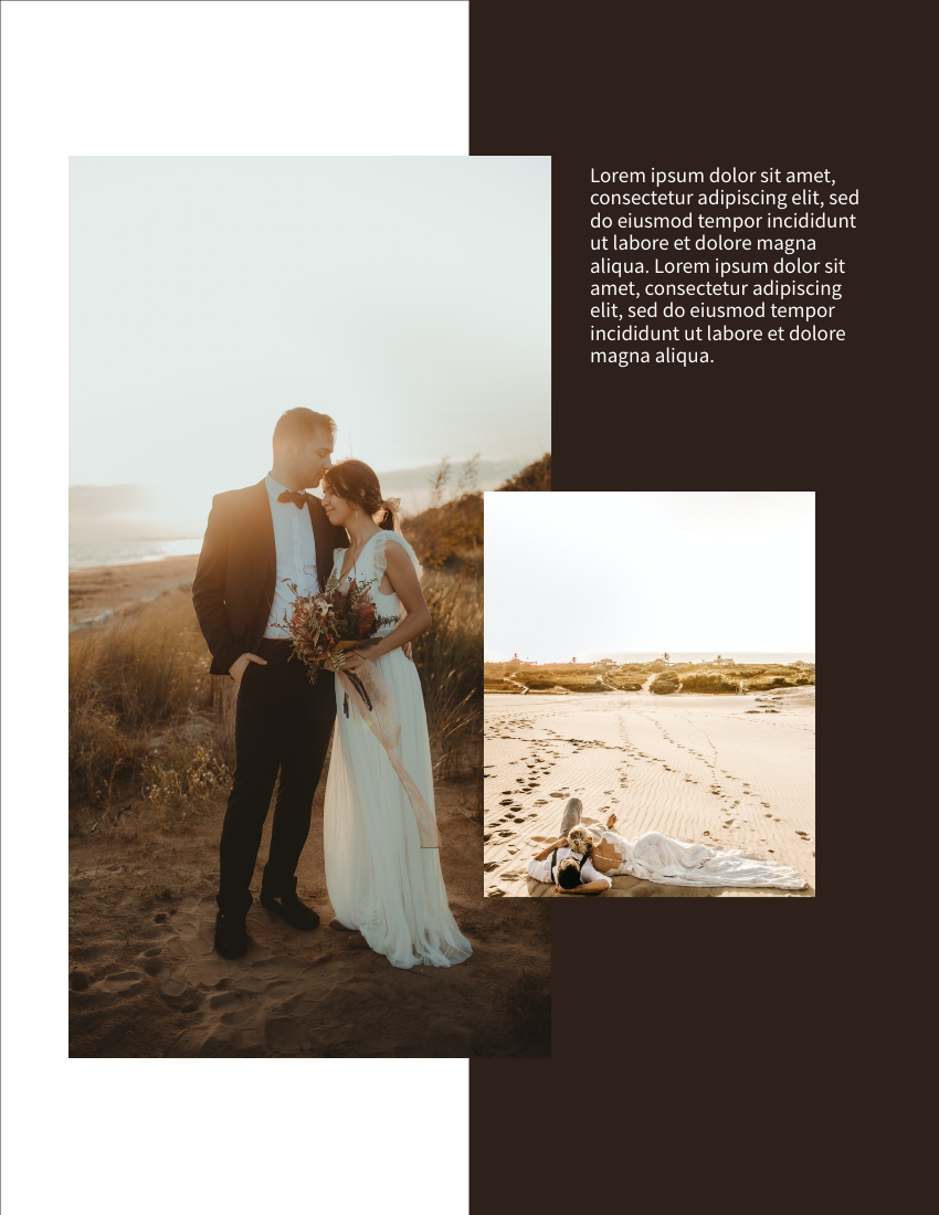 Lookbook 模板。Wedding Lookbook (由 Visual Paradigm Online 的Lookbook软件制作)