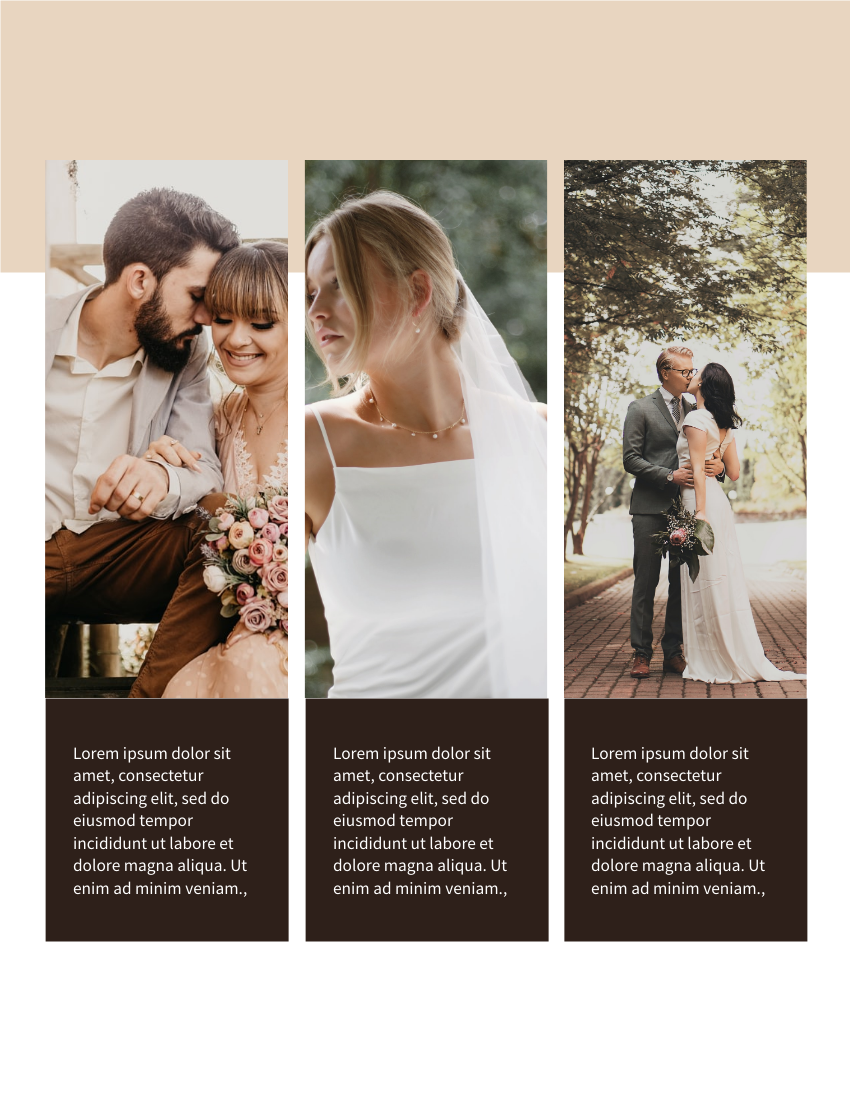 Lookbook 模板。 Wedding Lookbook (由 Visual Paradigm Online 的Lookbook軟件製作)