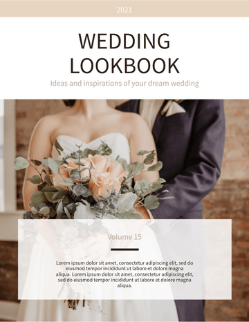 搭配风格秀 模板。Wedding Lookbook (由 Visual Paradigm Online 的搭配风格秀软件制作)