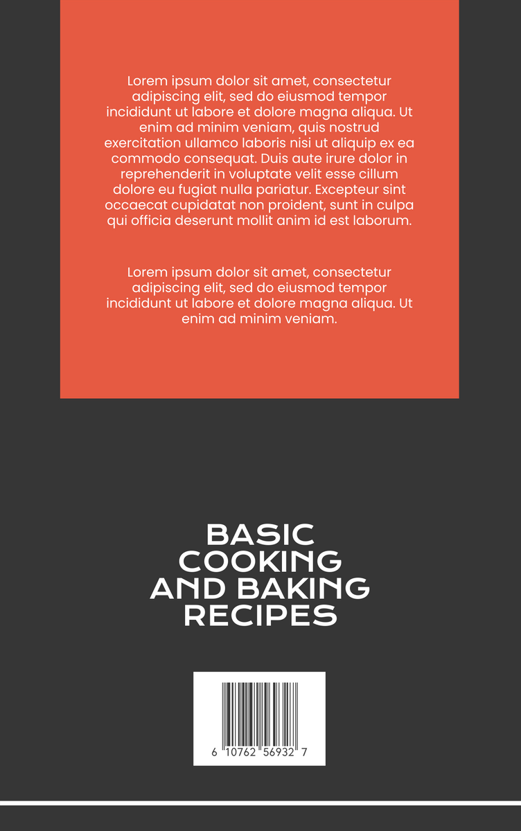 Book Cover template: Cooking And Baking Recipes Book Cover (Created by Visual Paradigm Online's Book Cover maker)