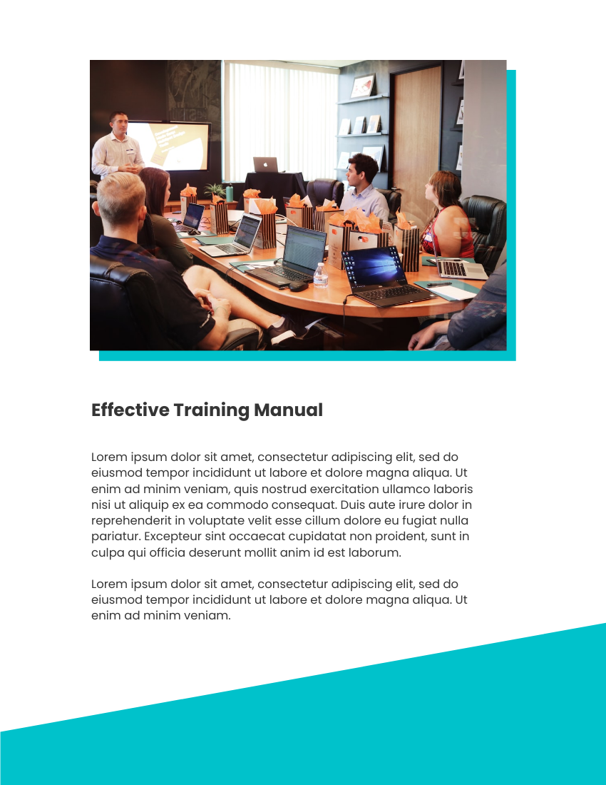 培训手册 模板。Training Manual For New Employee (由 Visual Paradigm Online 的培训手册软件制作)