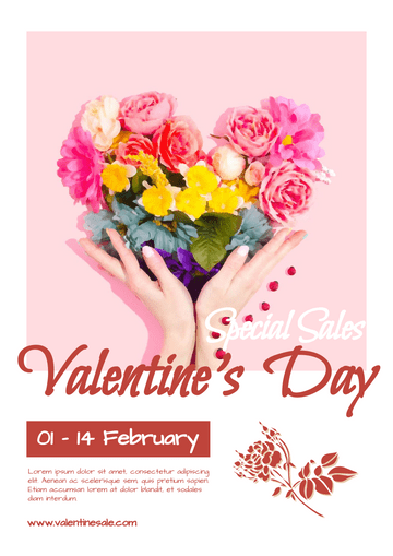 Flyer template: Valentine's Day Special Sale Flyer (Created by Visual Paradigm Online's Flyer maker)