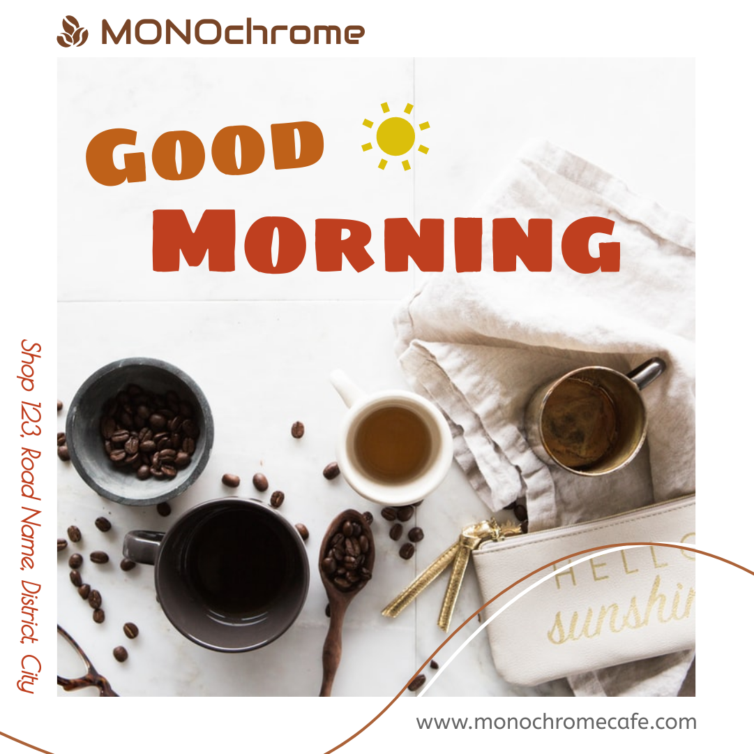 Cafe Good Morning Instagram Post