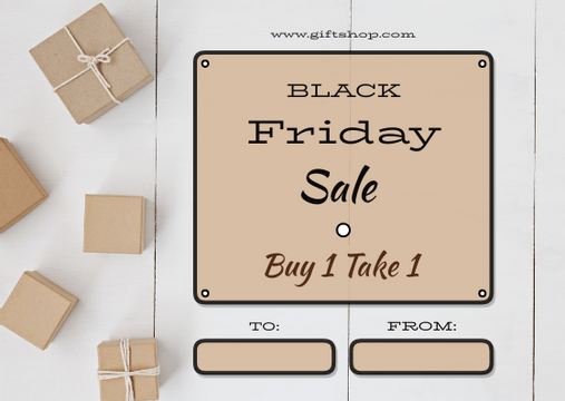 Brown Squares Gifts Black Friday Gift Card