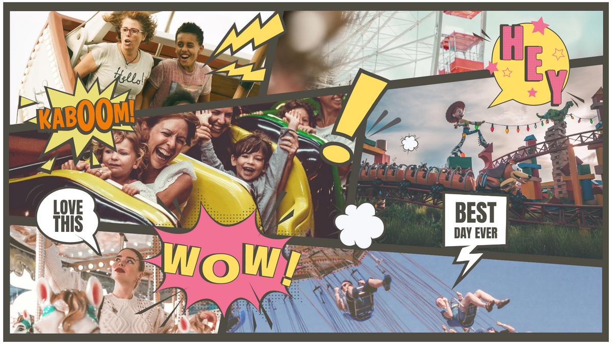 Comic Strip template: Amusement Family Day Comic Strip (Created by Collage's Comic Strip maker)