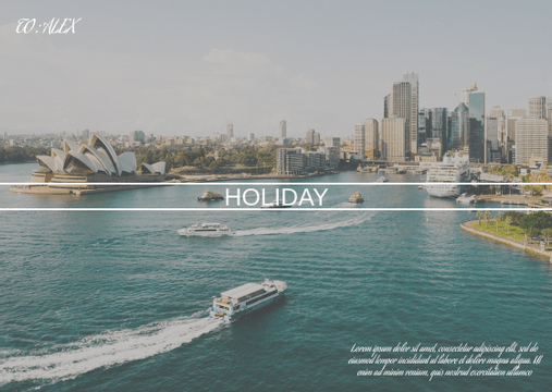 Postcard template: Sydney Holiday Card (Created by Visual Paradigm Online's Postcard maker)