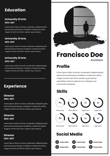 Resume template: Ink Resume (Created by Visual Paradigm Online's Resume maker)