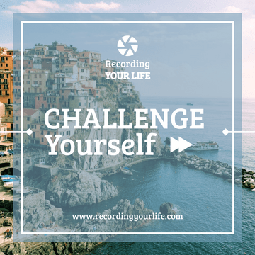 Editable instagramposts template:Photography Instagram Post About Challenge Yourself By Travelling