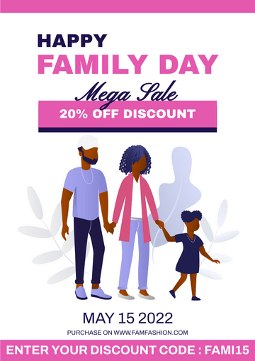 Flyer template: Family Day Fashion Sales Flyer (Created by Visual Paradigm Online's Flyer maker)