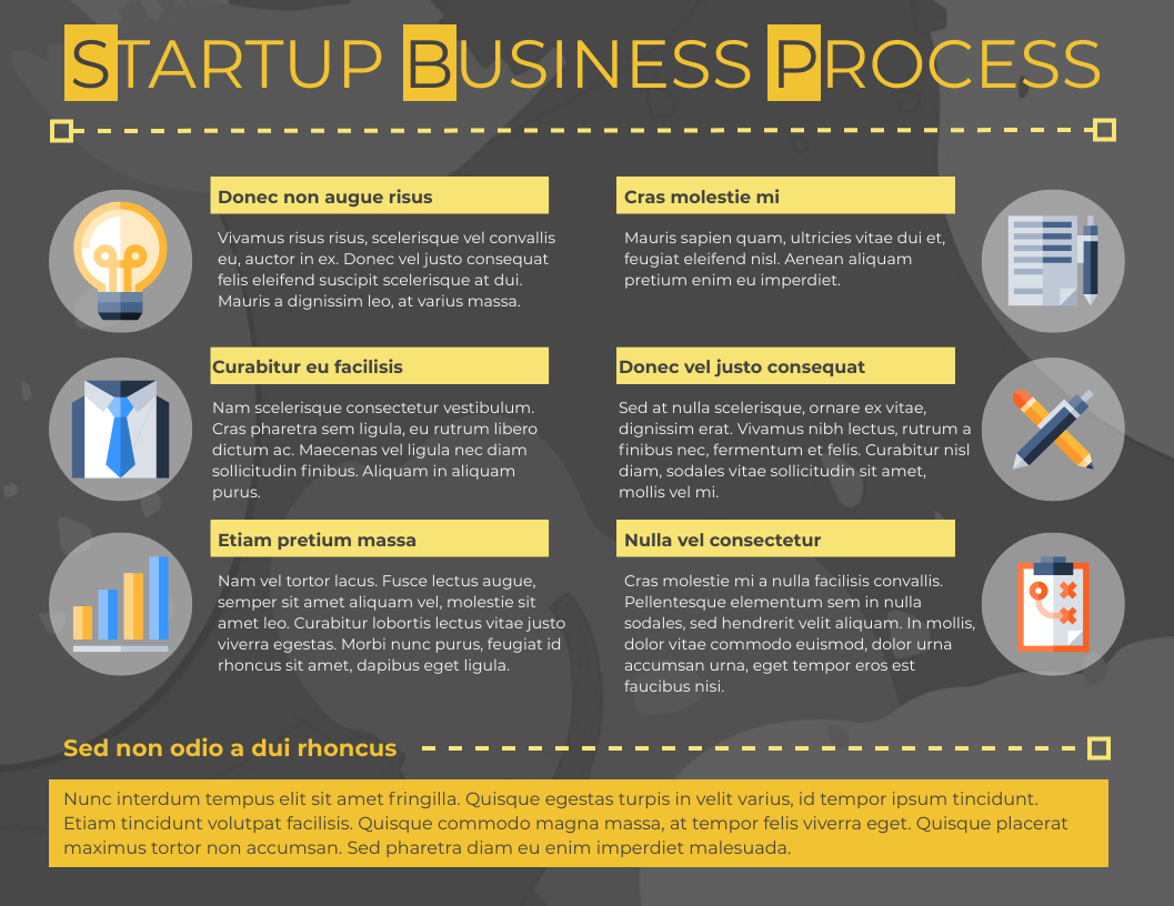 Infographic template: Startup Business Horizontal Infographic (Created by Visual Paradigm Online's Infographic maker)