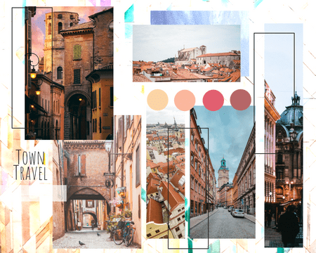 Mood Board template: Town Travel Mood Board (Created by Visual Paradigm Online's Mood Board maker)