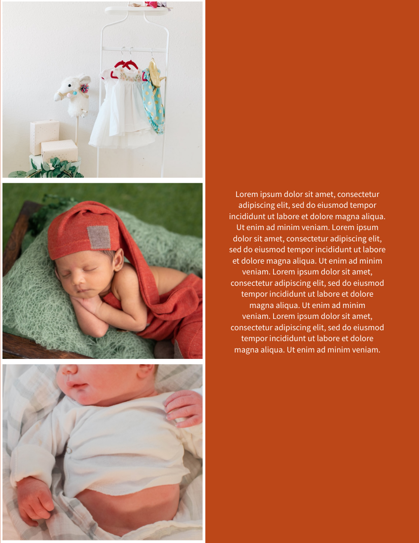 Lookbook template: Baby Lookbook (Created by Visual Paradigm Online's Lookbook maker)