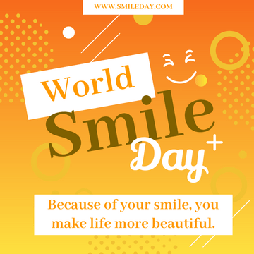 Editable instagramposts template:World Smile Day Quote Instagram Post