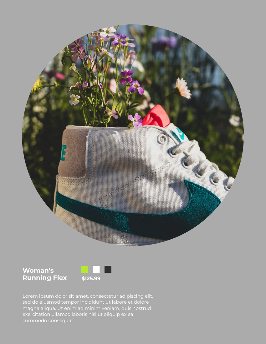 產品目錄 模板。 Sneakers Catalog (由 Visual Paradigm Online 的產品目錄軟件製作)