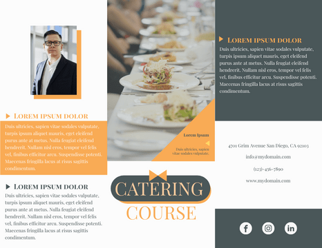 Brochure template: Catering Course Brochure (Created by Visual Paradigm Online's Brochure maker)
