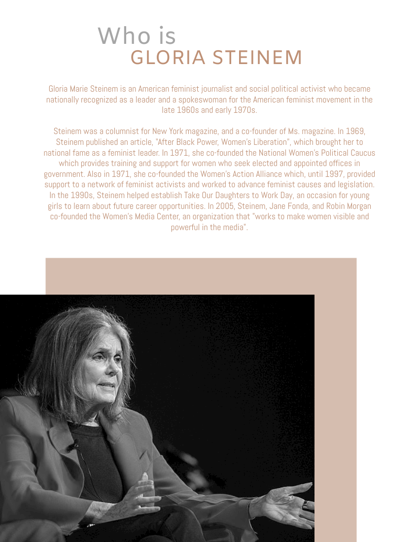 Quote template: Men should think twice before making widowhood women's only path to power. ―Gloria Steinem (Created by Visual Paradigm Online's Quote maker)