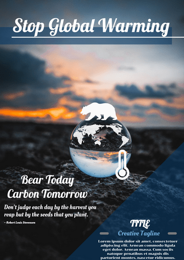 Editable posters template:Global Warming Poster