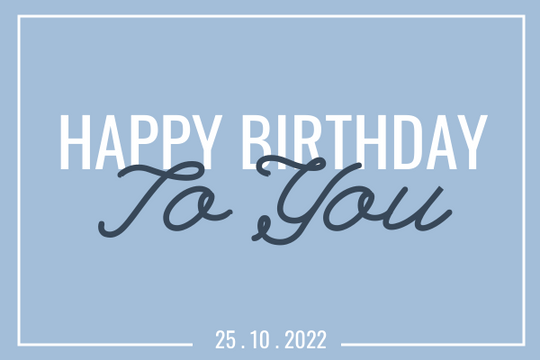 Greeting Cards template: Blue Birthday Card (Created by Visual Paradigm Online's Greeting Cards maker)