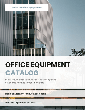 产品目录 模板。Office Equipment Catalog (由 Visual Paradigm Online 的产品目录软件制作)