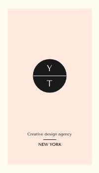 Business Card template: YT Creative Business Cards (Created by Visual Paradigm Online's Business Card maker)