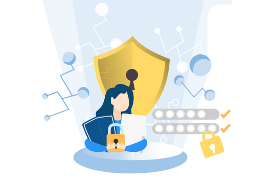 Business Illustration template: Password protection Illustration (Created by Visual Paradigm Online's Business Illustration maker)