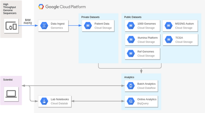 Google Cloud Platform Diagram template: Variant Analysis (Created by InfoART's Google Cloud Platform Diagram marker)