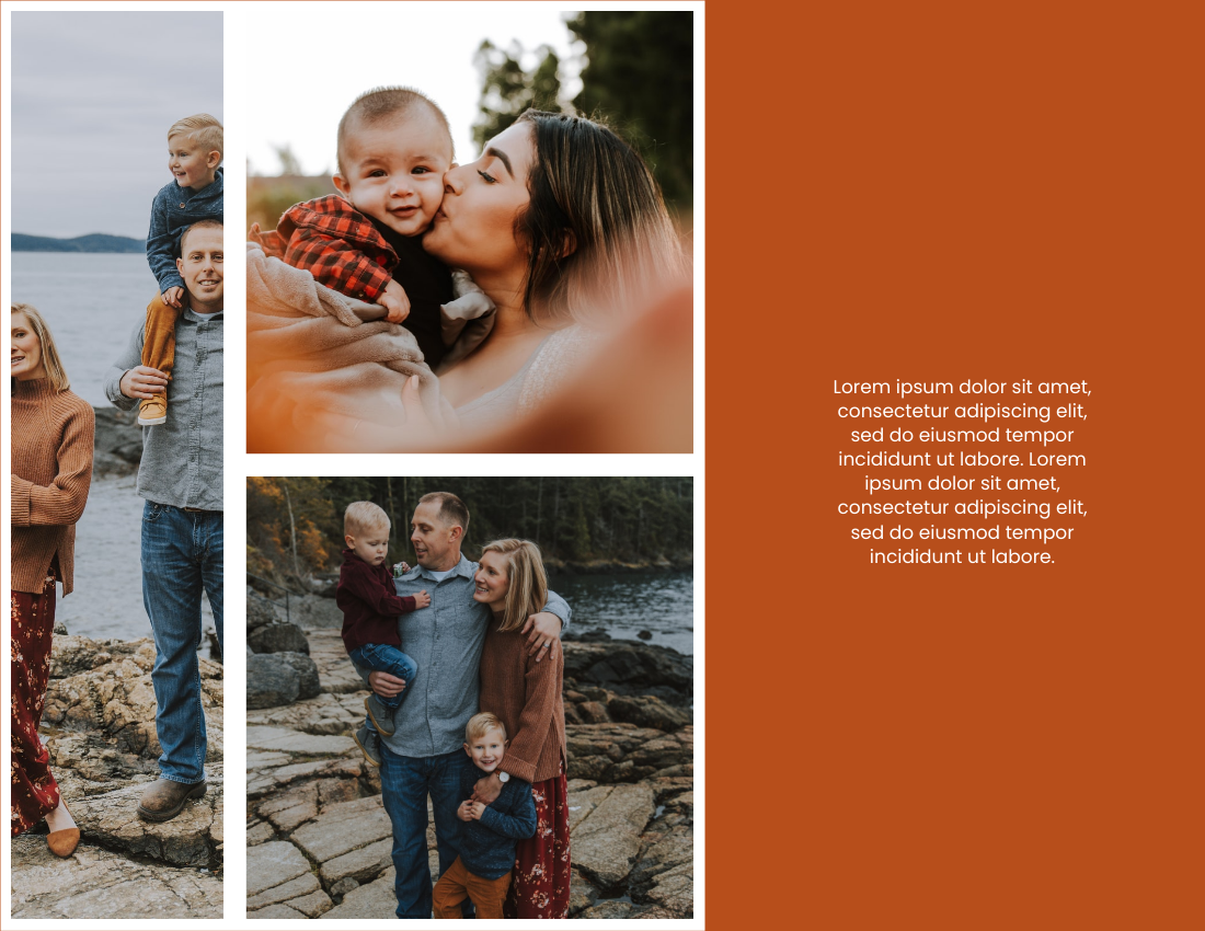 家庭照片簿 模板。Life Is Beautiful With Family Photo Book (由 Visual Paradigm Online 的家庭照片簿软件制作)