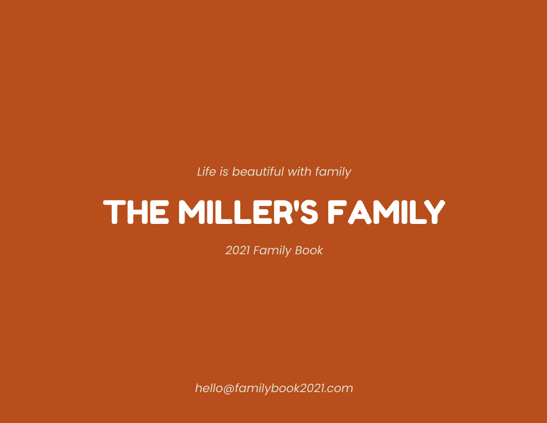 家庭照片簿 模板。 Life Is Beautiful With Family Photo Book (由 Visual Paradigm Online 的家庭照片簿軟件製作)