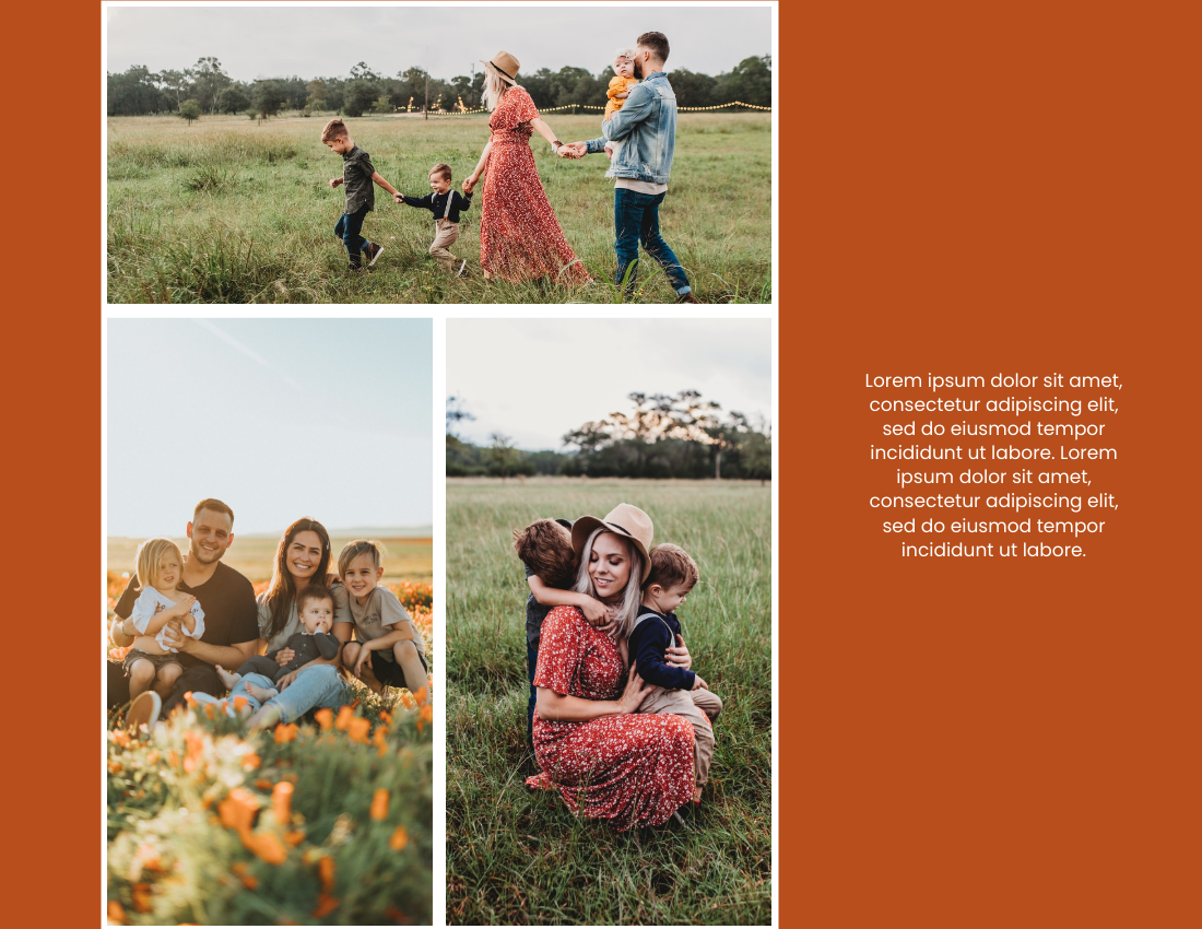 家庭照片簿 模板。Life Is Beautiful With Family Photo Book (由 Visual Paradigm Online 的家庭照片簿软件制作)