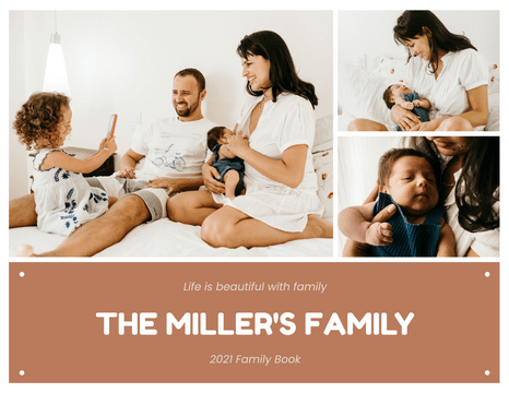 Family Photo Book template: Life Is Beautiful With Family Photo Book (Created by InfoART's  marker)