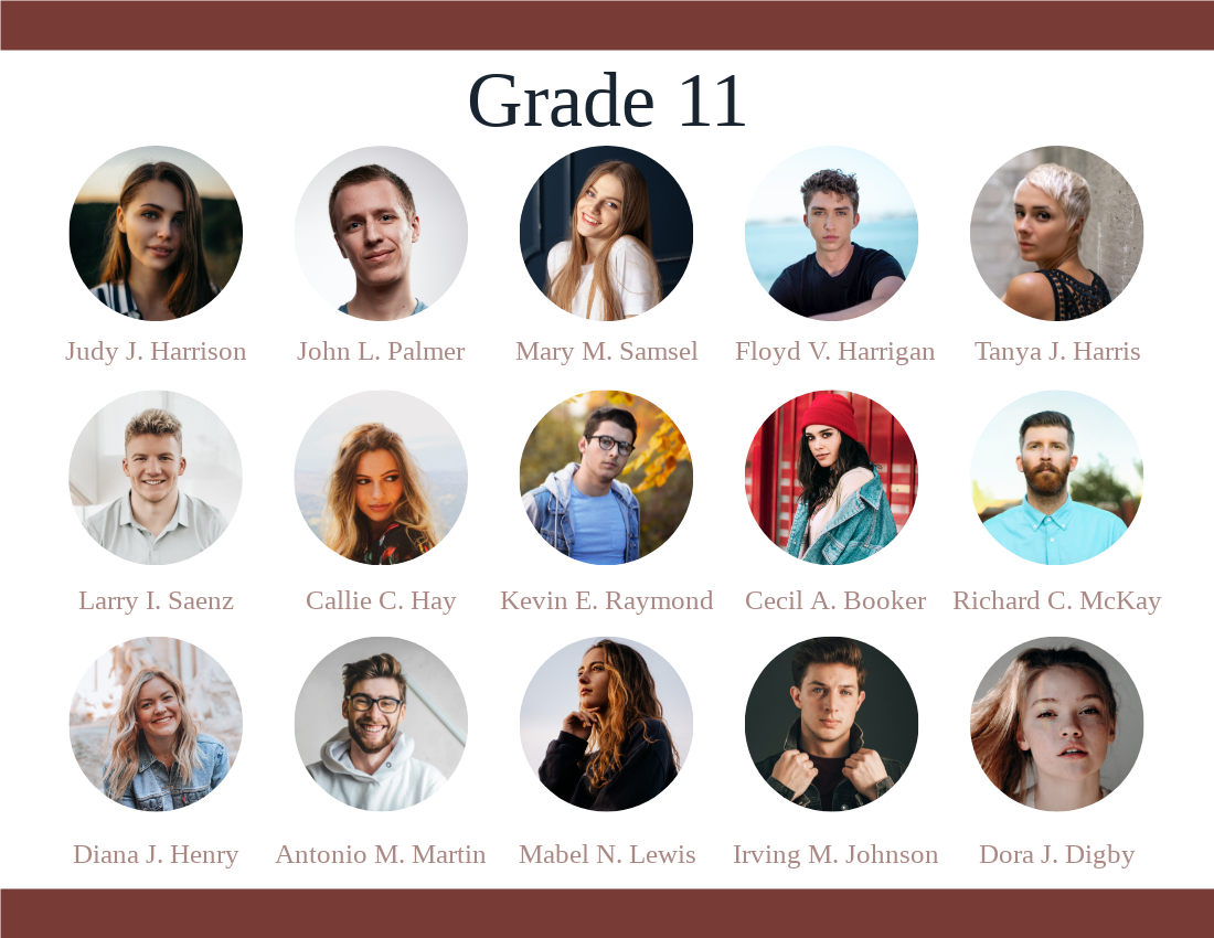 Yearbook Photo book template: High School Yearbook Photo Book (Created by Visual Paradigm Online's Yearbook Photo book maker)