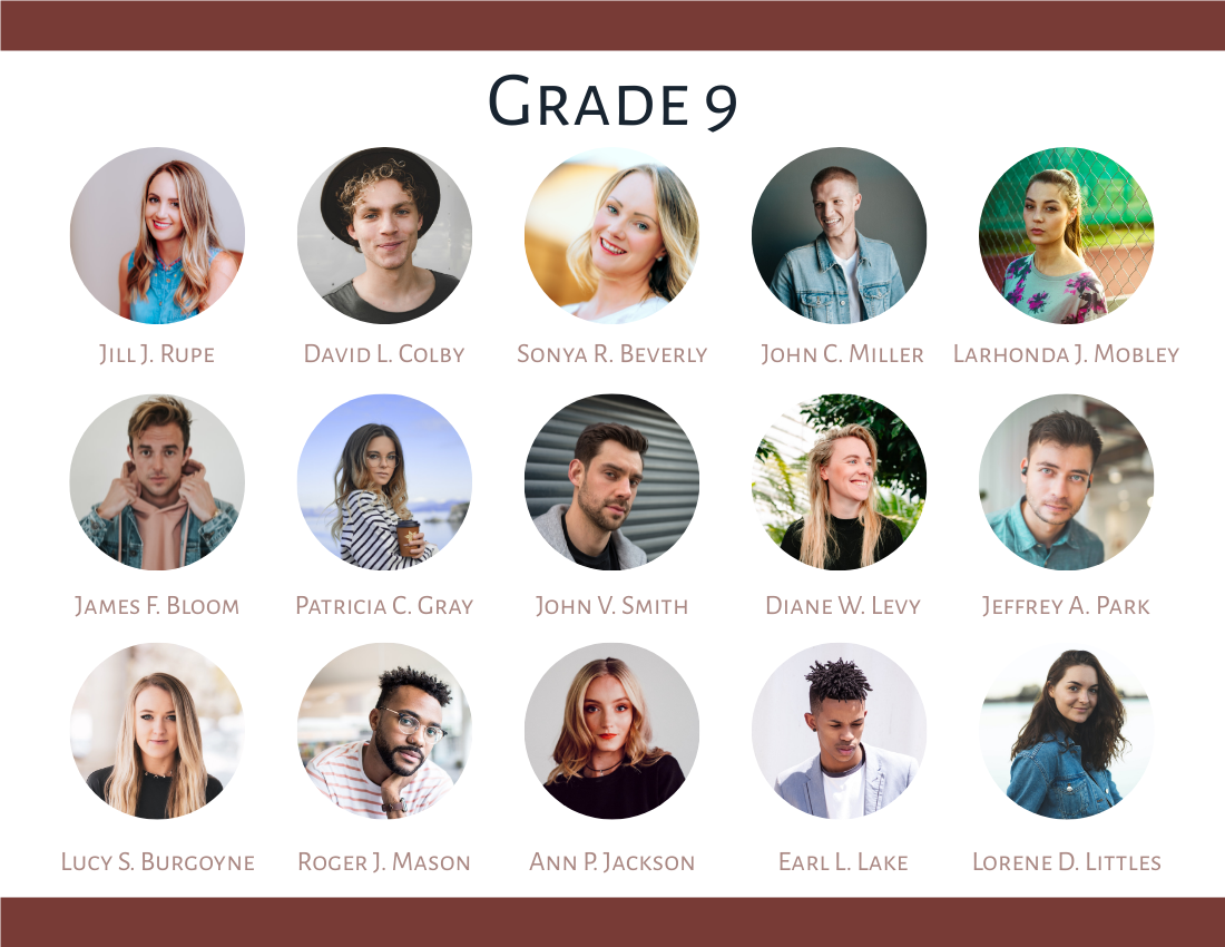 Yearbook Photo book template: High School Yearbook Photo Book (Created by Visual Paradigm Online's Yearbook Photo book maker)
