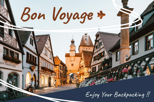 Greeting Card template: Bon Voyage Card (Created by Visual Paradigm Online's Greeting Card maker)