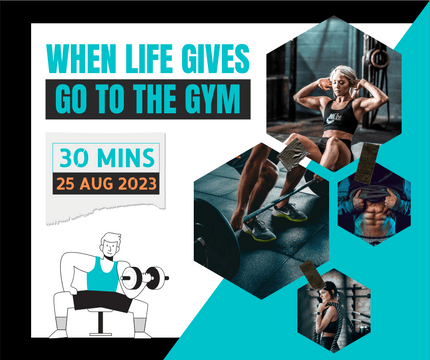Facebook Post template: Gym Quote Collage Facebook Post (Created by Visual Paradigm Online's Facebook Post maker)