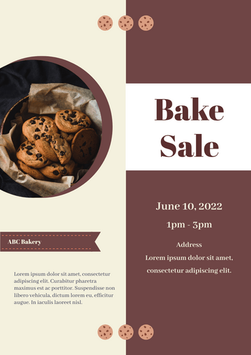 Flyer template: Bake Sale Flyer (Created by Visual Paradigm Online's Flyer maker)
