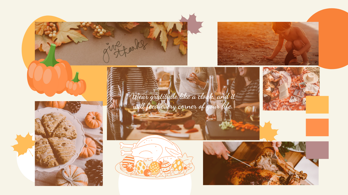Photo Collage template: Thanksgiving Dinner Collage (Created by Visual Paradigm Online's Photo Collage maker)