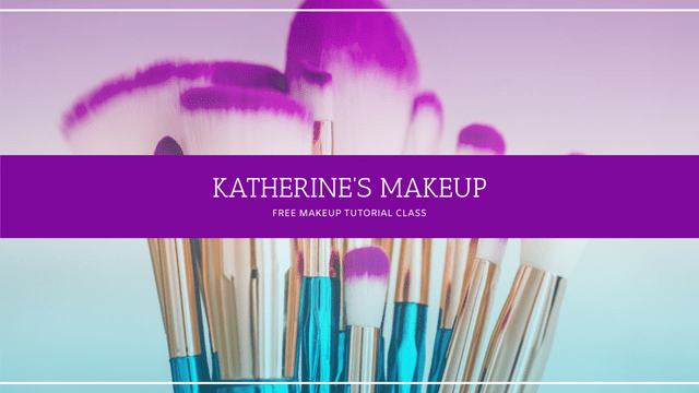 Editable youtubechannelarts template:Purple Cosmetics Photo Makeup YouTube Channel Art