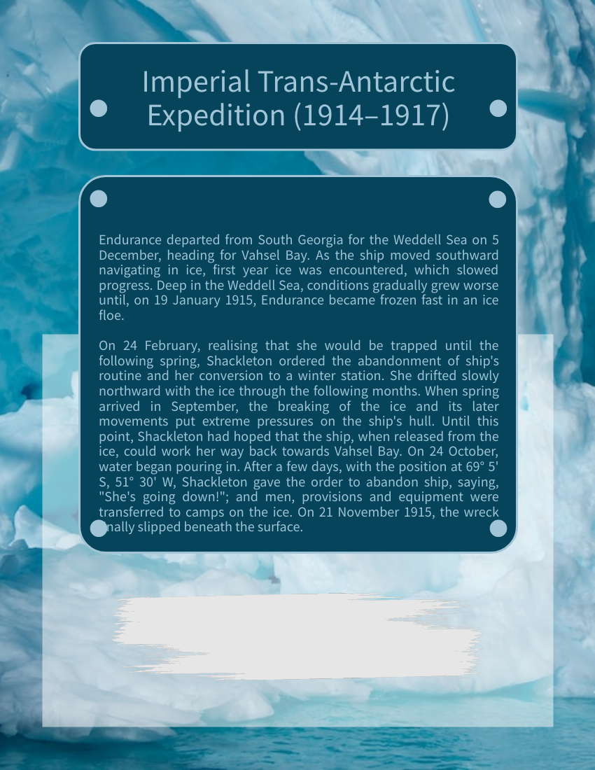 Biography template: Ernest Shackleton Biography (Created by Visual Paradigm Online's Biography maker)