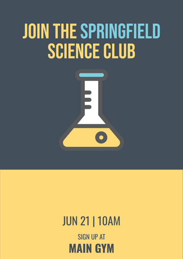 Poster template: Science Club Poster (Created by Visual Paradigm Online's Poster maker)