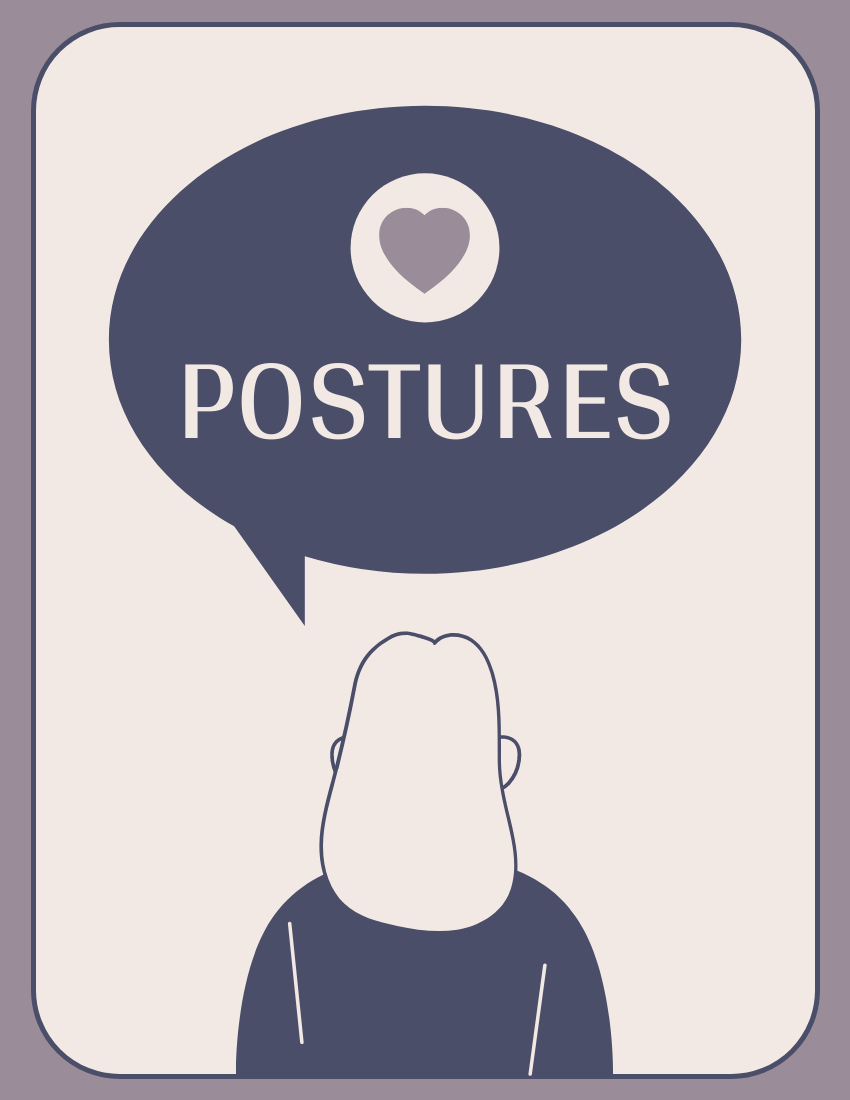 小冊子 模板。 Yoga Posture Introduction Booklet (由 Visual Paradigm Online 的小冊子軟件製作)