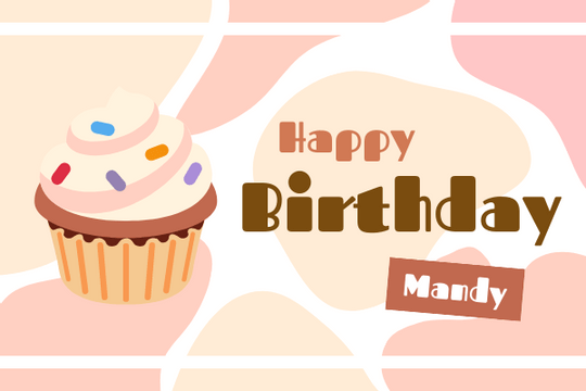 Editable greetingcards template:Birthday Cupcake Greeting Card