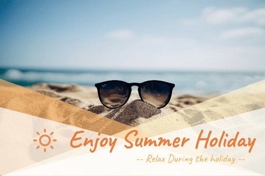Greeting Card template: Enjoy Summer Holiday Greeting Card (Created by Visual Paradigm Online's Greeting Card maker)