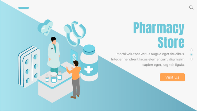 Isometric Diagrams template: Pharmacy Store (Created by Visual Paradigm Online's Isometric Diagrams maker)